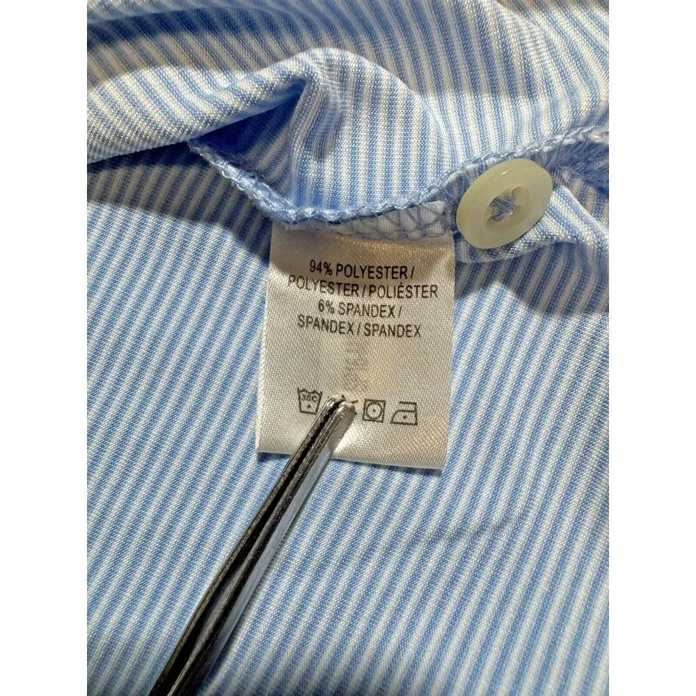 FG Tech American Flag Polo Shirt‎ Golf Striped Made In USA Men's Extra Large
